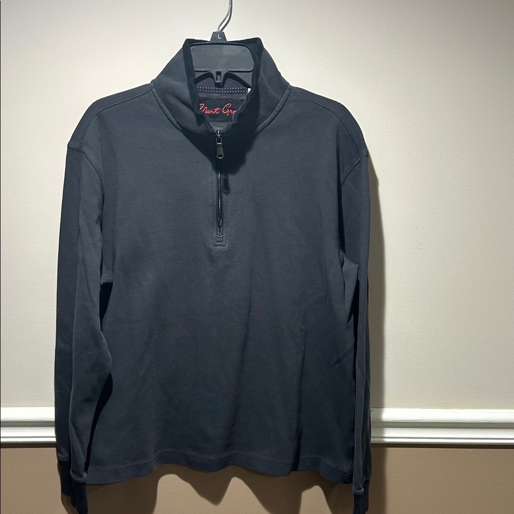 Robert Graham Black and Gray Striped Pullover